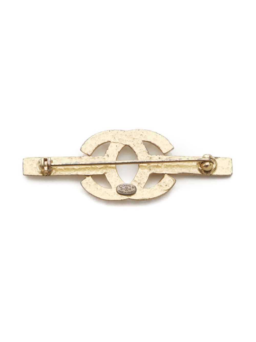 CHANEL Pre-Owned 2001 CC brooch - Goud