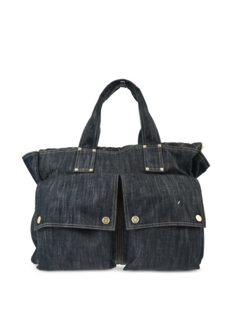 HOT SALE CHANEL 2006 CC denim tote bag Women