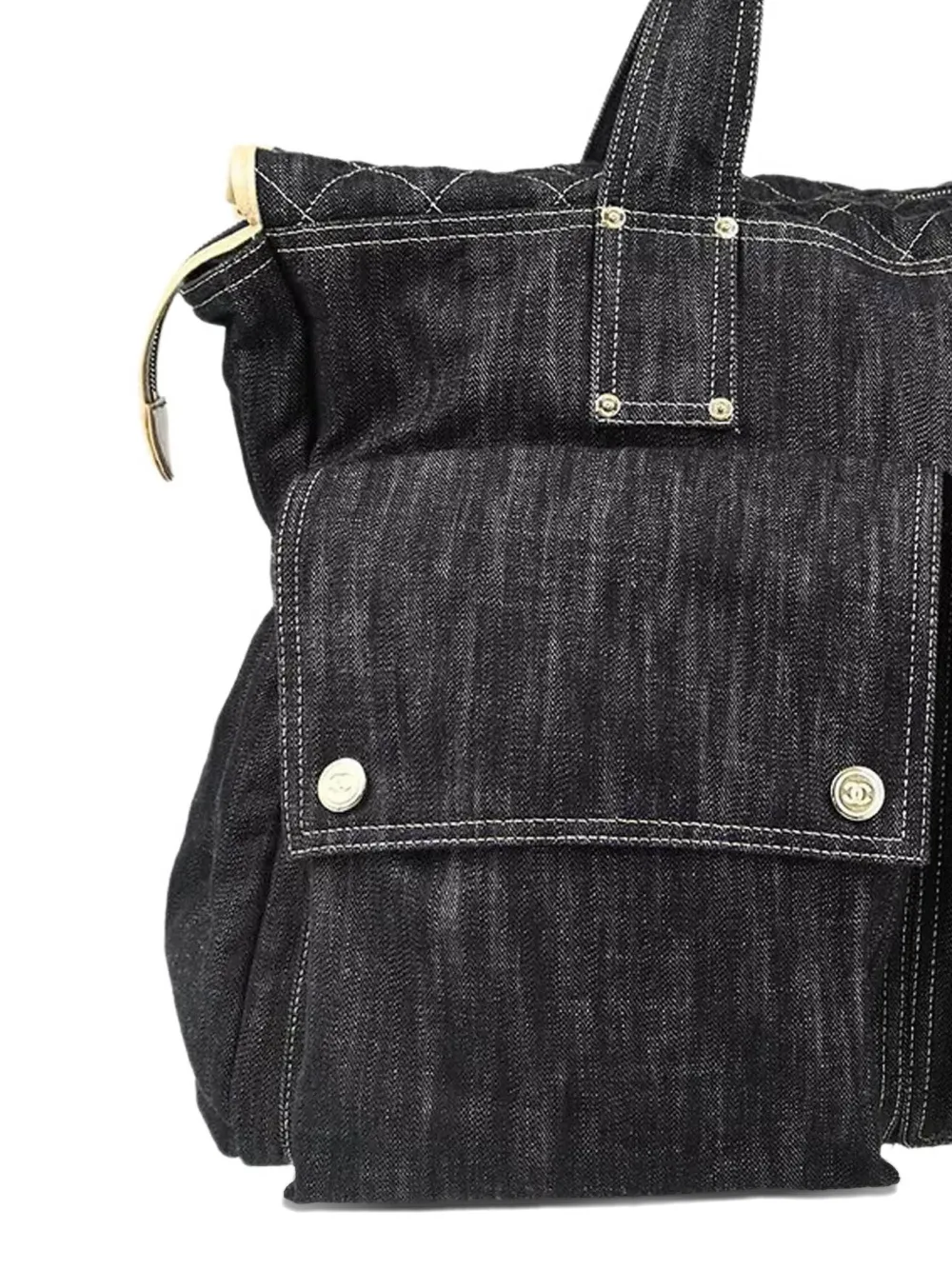  Chanel Pre-owned 2006 Cc Denim Tote Bag - Blue 