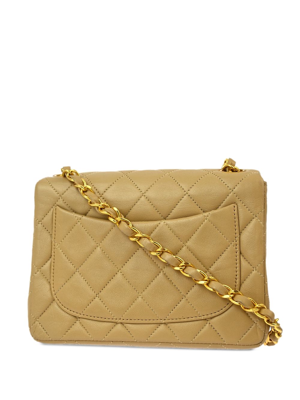 CHANEL Pre-Owned 1990 Classic Flap mini-schoudertas - Beige