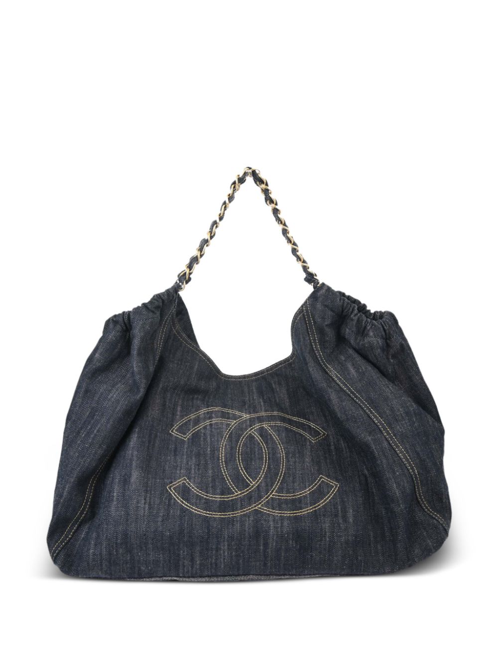 Affordable HOT SALE CHANEL 2007 CC denim handbag Women