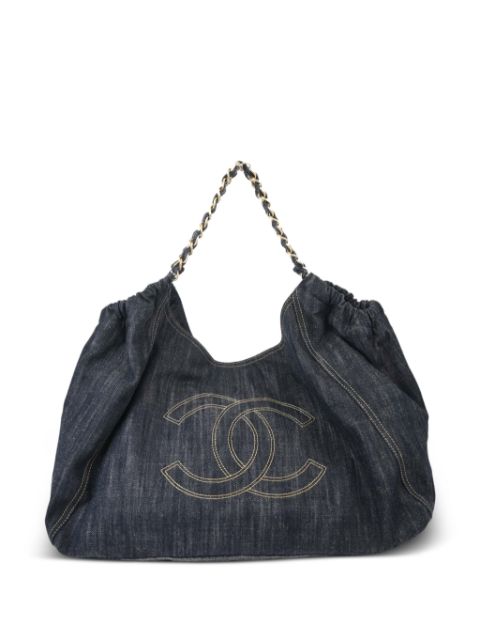 HOT SALE CHANEL 2007 CC denim handbag Women