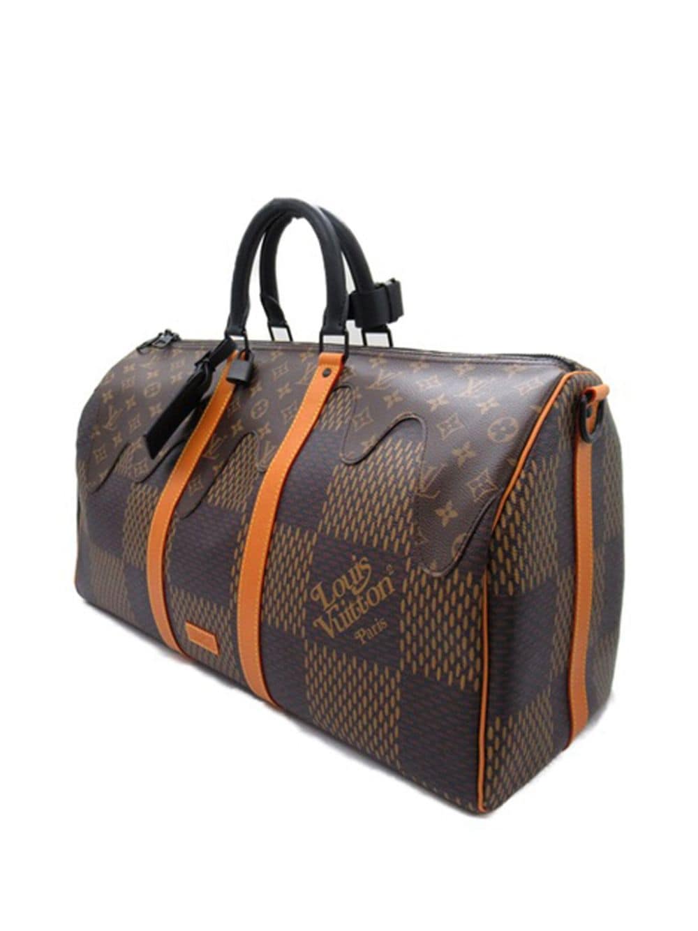 Louis Vuitton Pre-Owned 2020 x Nigo Giant Damier Ebene Monogram Keepall Bandouliere 50 travel bag - Bruin