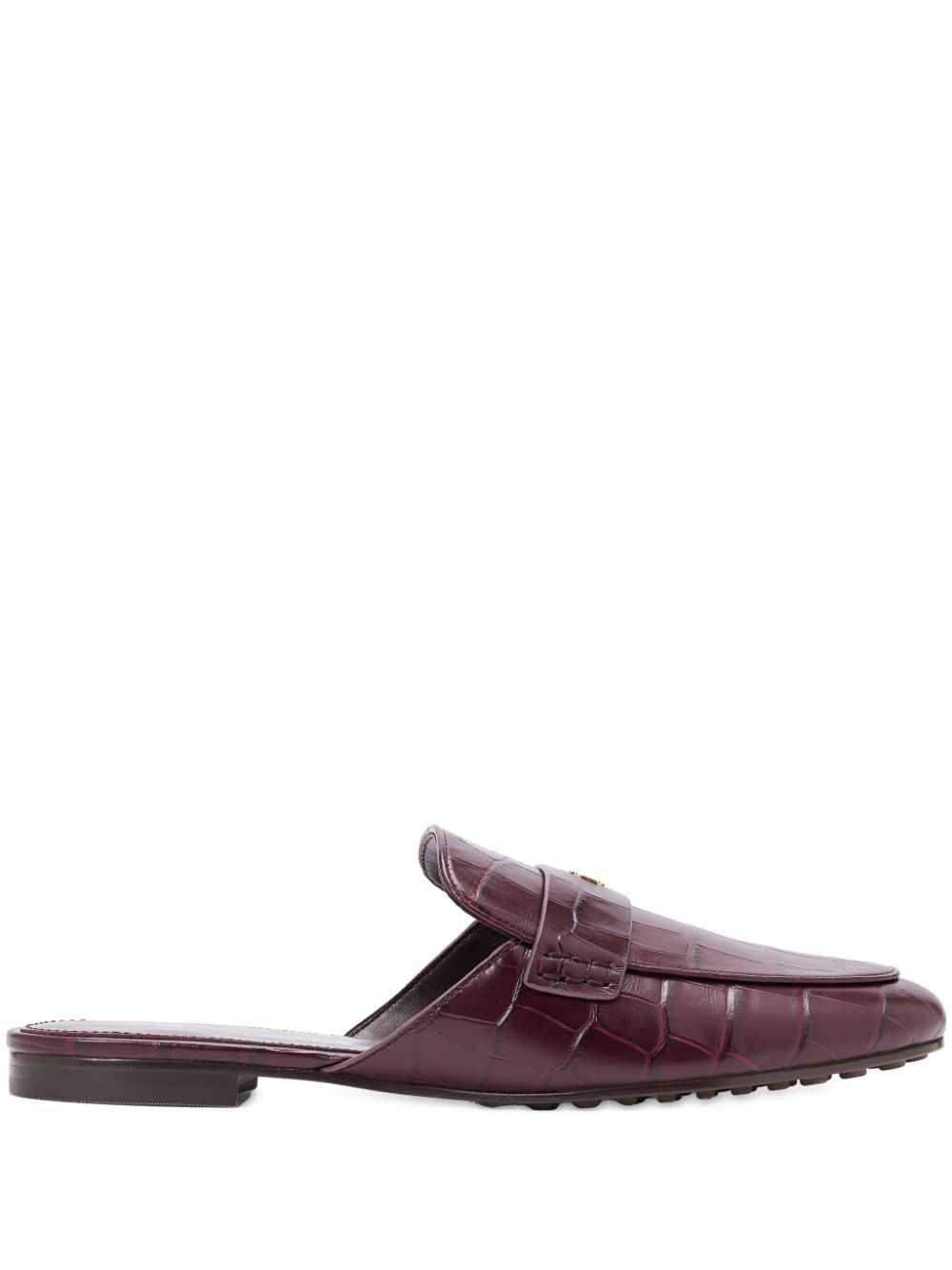 Tory Burch crocodile-effect mules Red