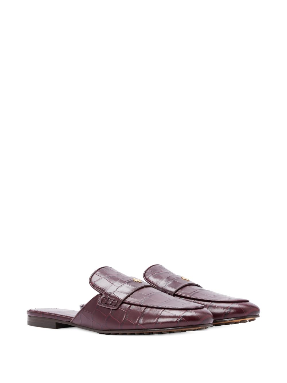 Tory Burch crocodile-effect mules - Rood