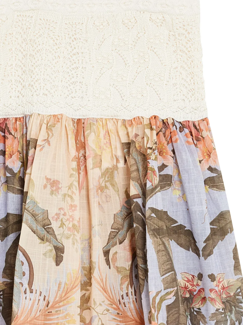 ZIMMERMANN Kids Jurk met bloemenprint Wit