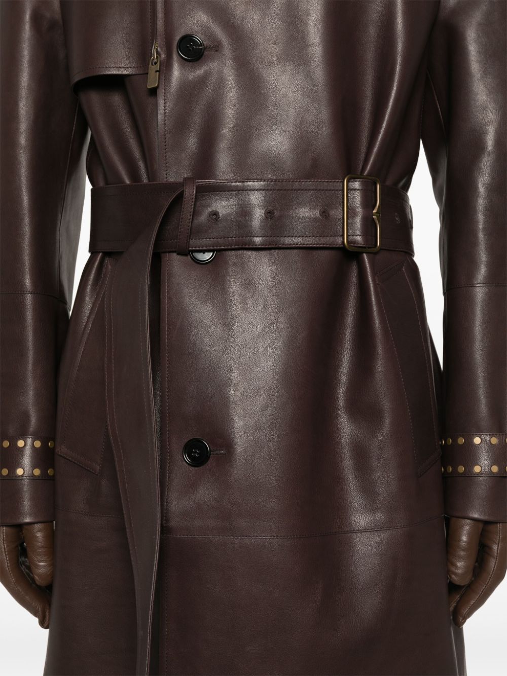 Cheap Burberry leather trench coat Men