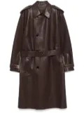 Burberry leather trench coat - Brown