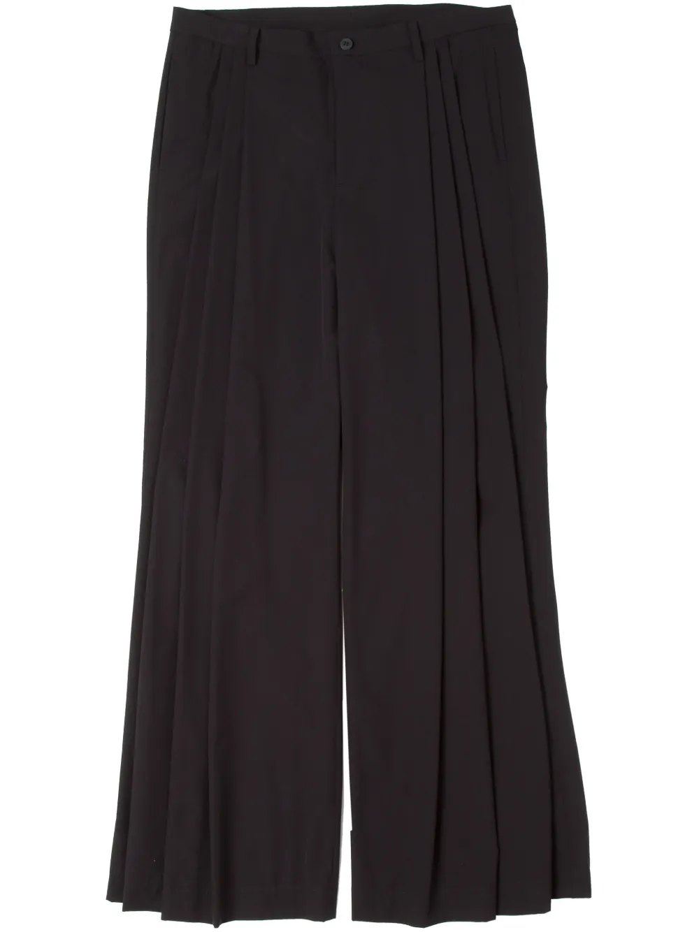 pleated wide-leg trousers