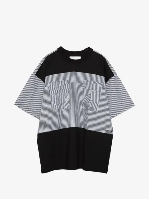Yoshiokubo T-Shirt mit gestreiften Einsätzen