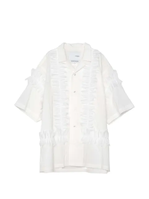 Yoshiokubo ruffle-trimmed short-sleeve shirt