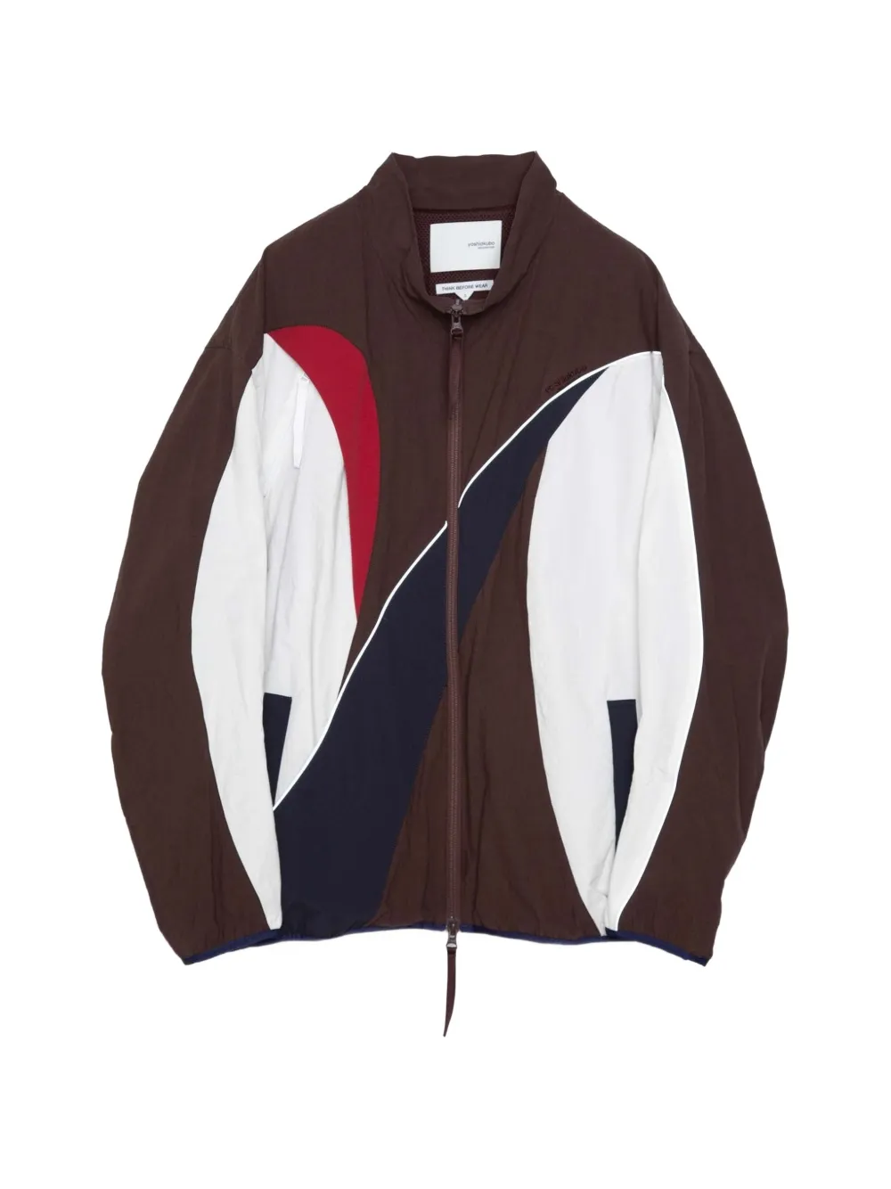 Yoshiokubo panelled piping jacket - Braun