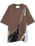 Yoshiokubo Coating River t-shirt - Brown