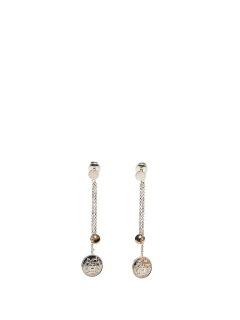 Hermes 21st Century Sterling Silver Ex-Libris Push Back costume earrings Women