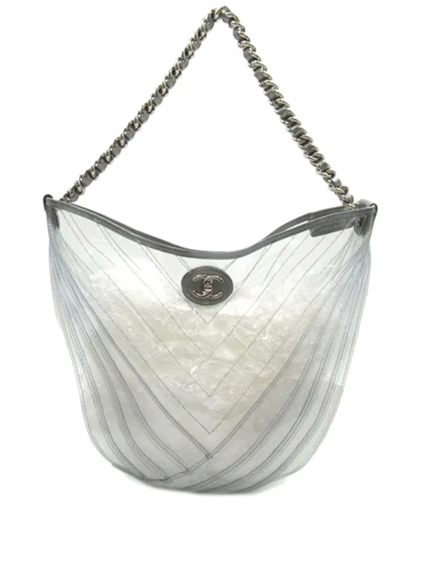 Chanel Pre-owned 2018 CC PVC Droplet in Grey
