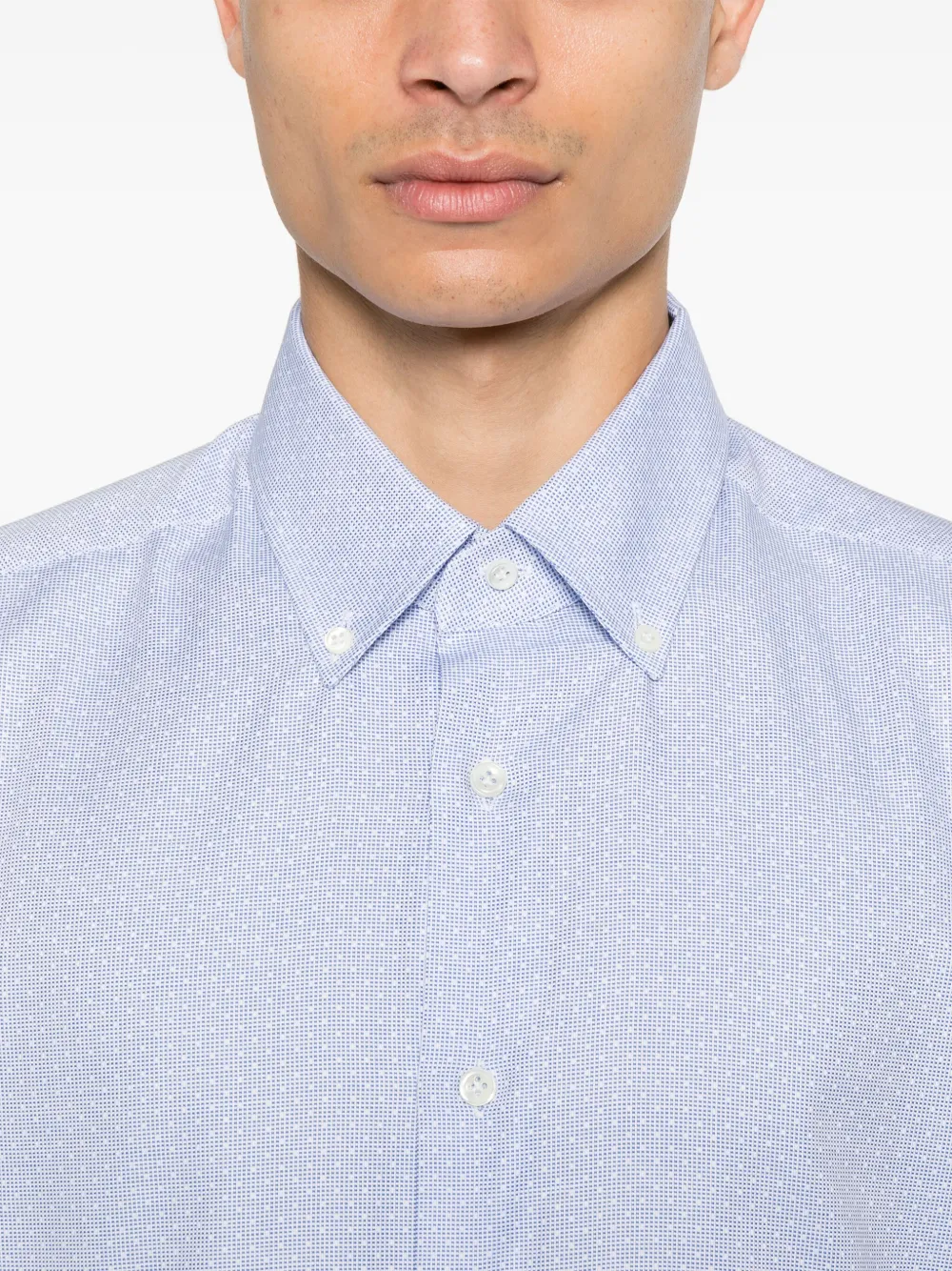 Mazzarelli White Shirts In 蓝色
