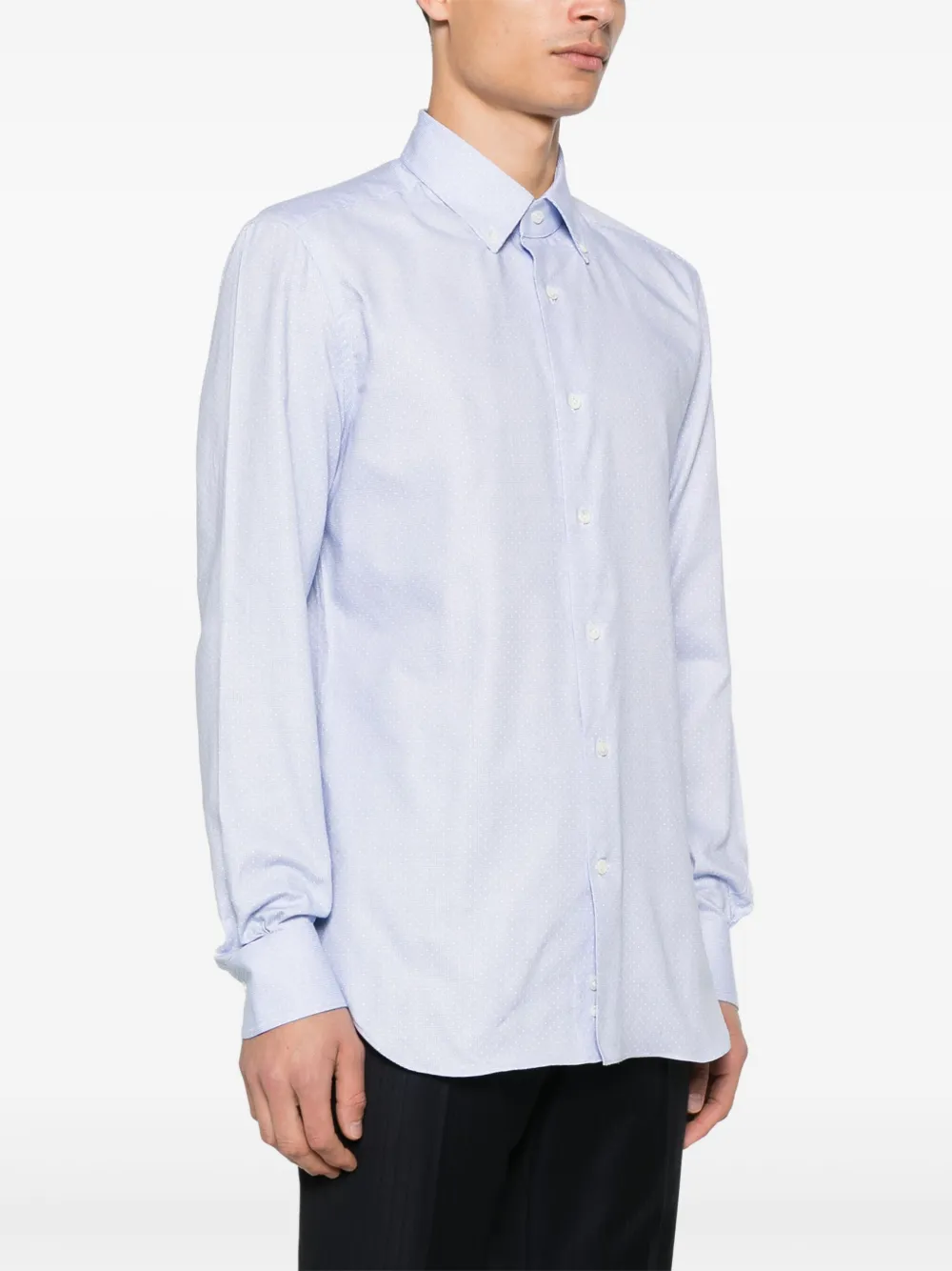 Mazzarelli White Shirts In 蓝色