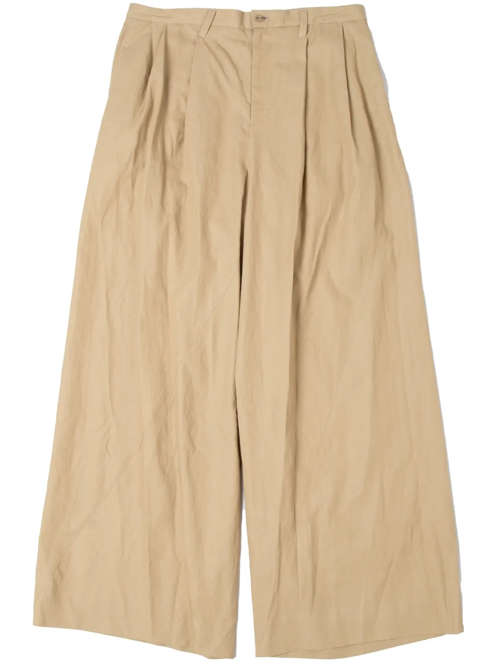 pleated wide-leg trousers