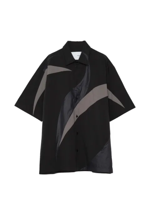 Yoshiokubo Ellipse abstract-patchwork short-sleeve shirt
