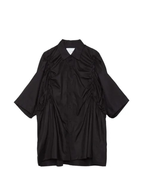 Yoshiokubo ruched short-sleeve shirt