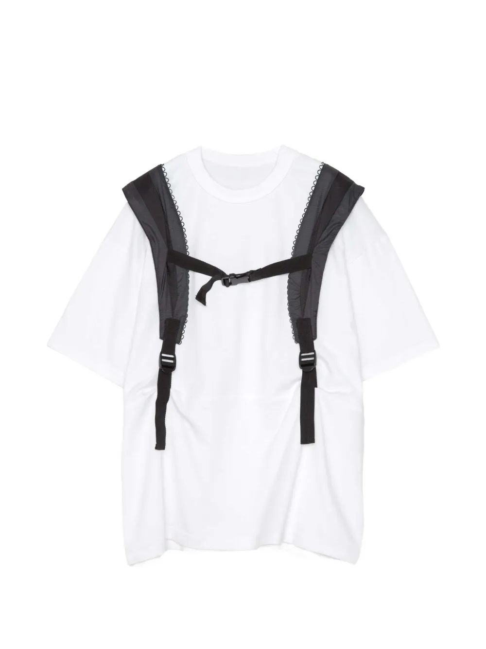 Yoshiokubo buckle-strap T-shirt - Schwarz
