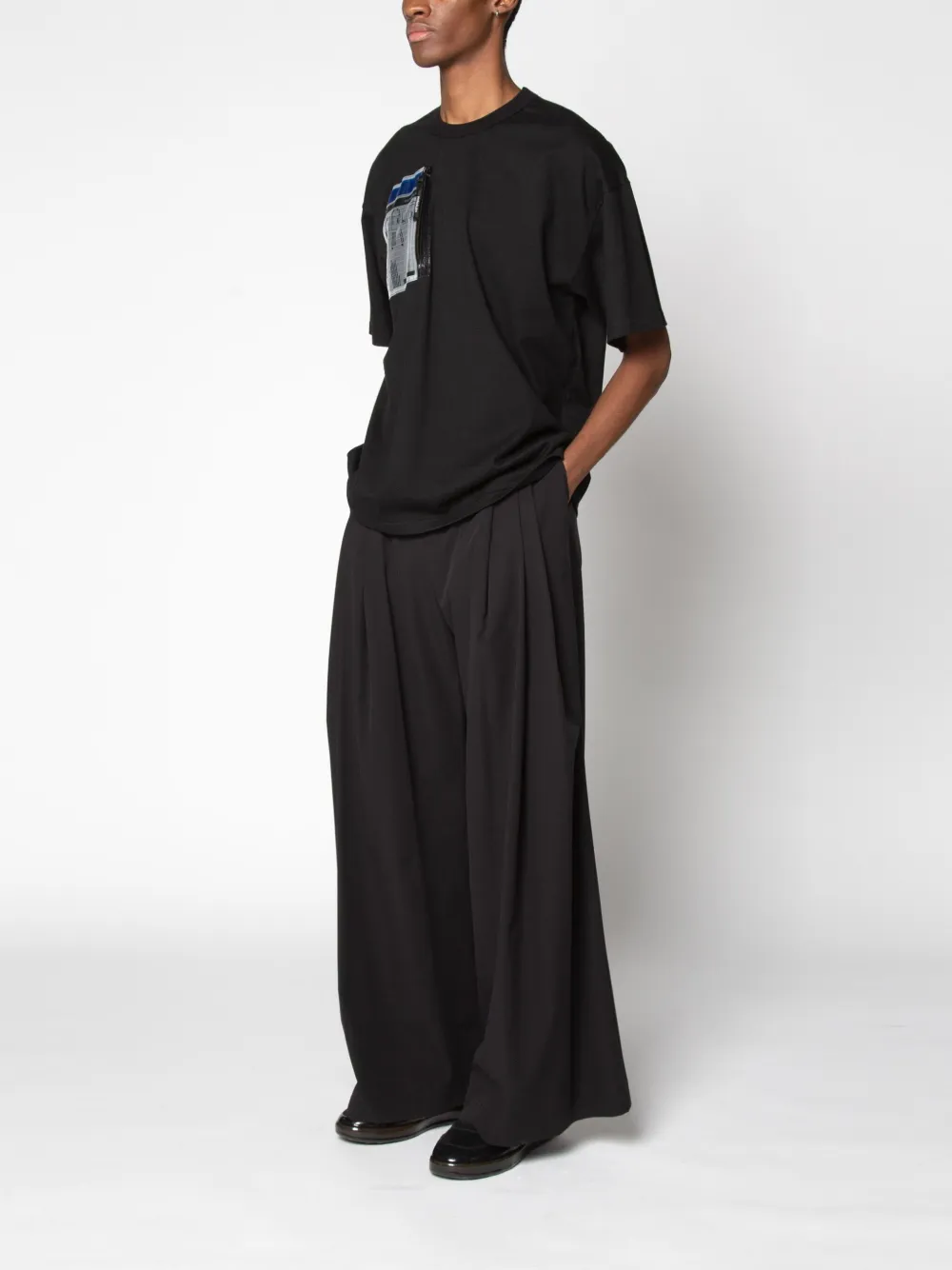 Yoshiokubo Shiping Film T-shirt In Black