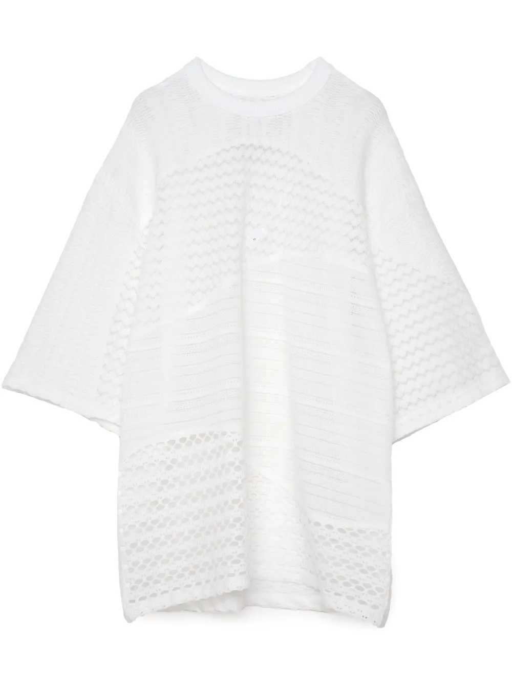Yoshiokubo Wave Various Lace T-shirt In White