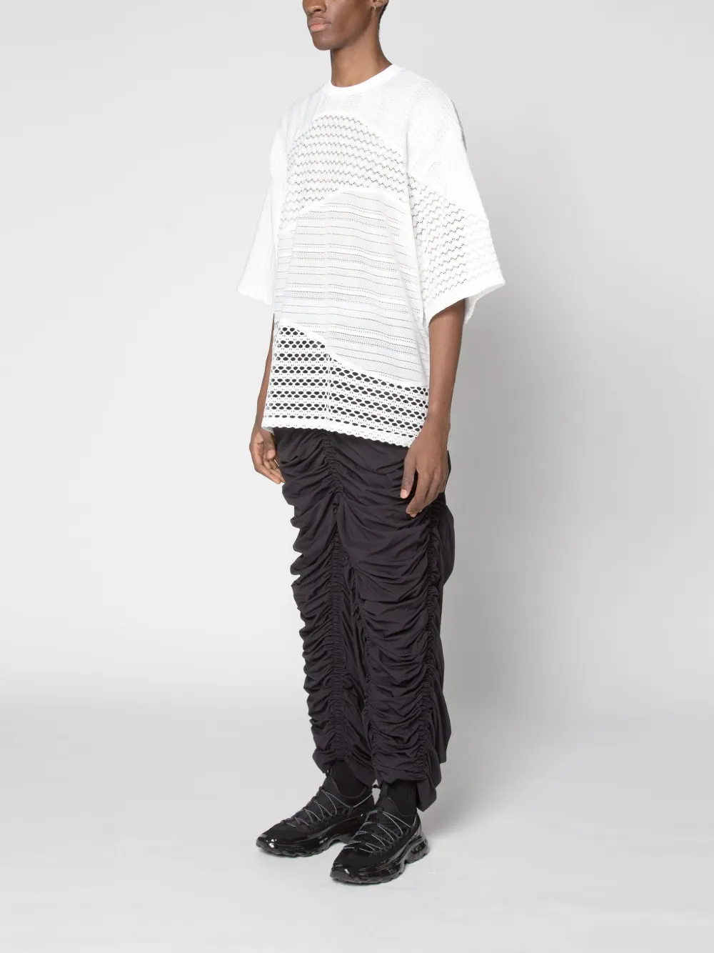 Yoshiokubo Wave Various Lace T-shirt In White