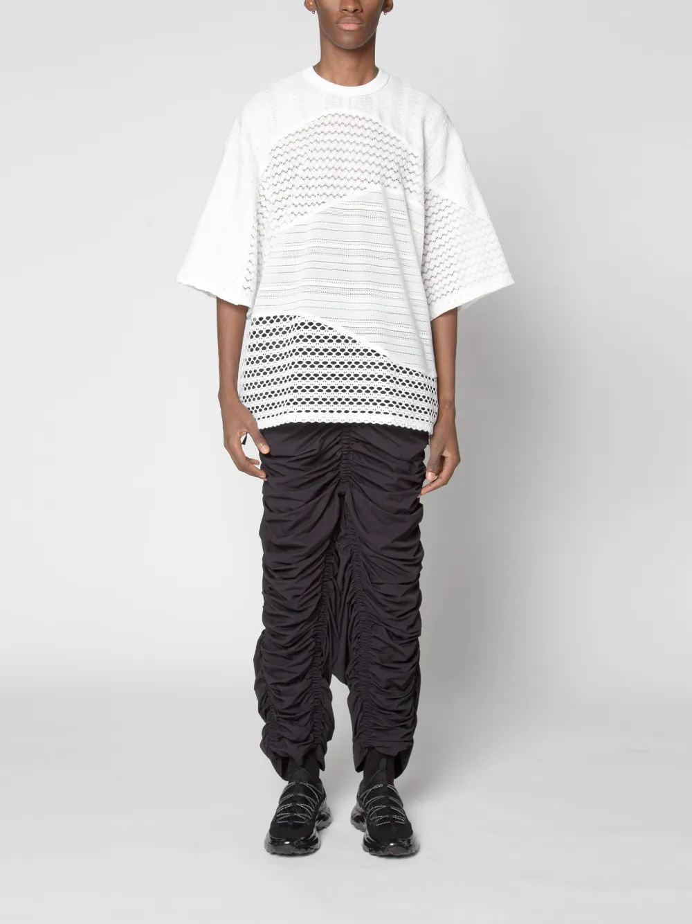 Yoshiokubo Wave Various Lace T-shirt In White