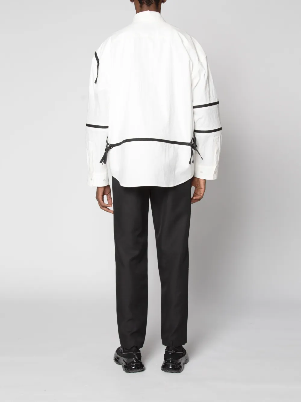Yoshiokubo Zip Line Shirt In White