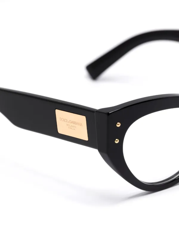 Dolce Gabbana Eyewear cat eye Glasses Black FARFETCH UK