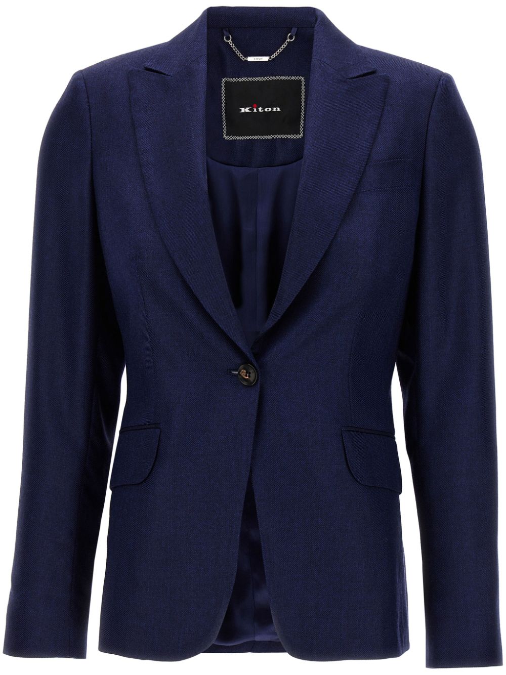 Kiton Blazer met enkele rij knopen Blauw