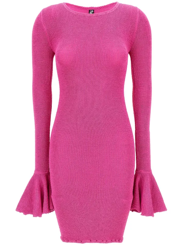 rotate birger christensen pink dress Rotate Birger Christensen x Reina Olga crinkled mini dresse