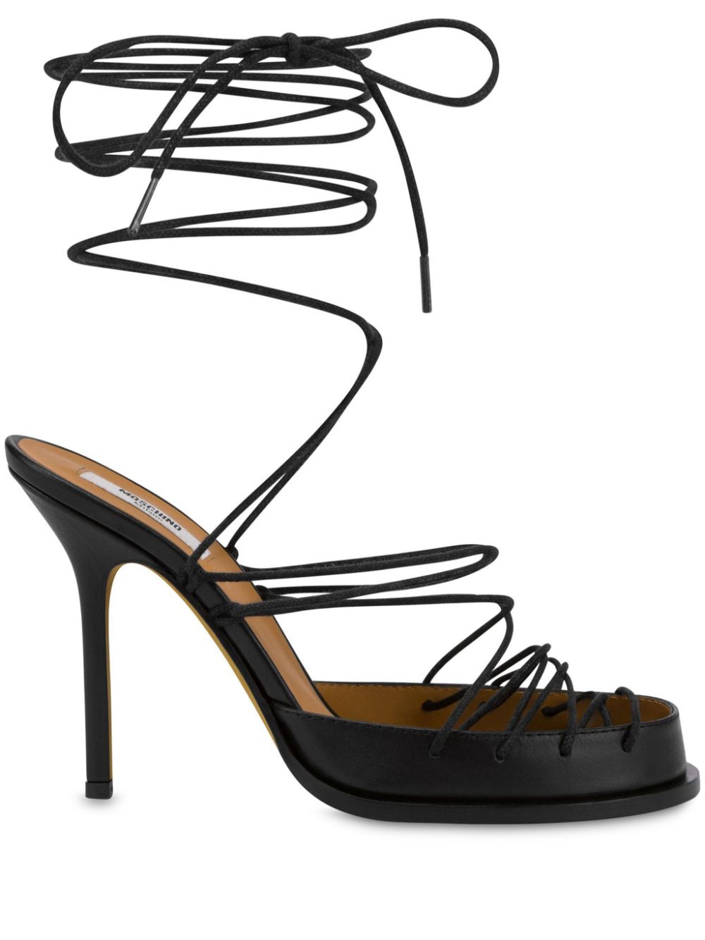 Moschino ankle-tie sandals Black