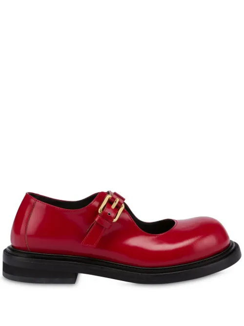 Moschino derbies à boucle - Rouge - Moschino - Modalova