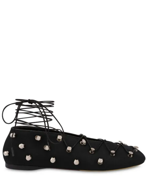 Moschino flats con detalle de ojales