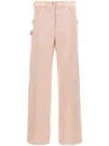 Nude cotton cargo pants - Pink