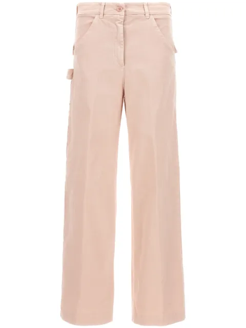 Nude cotton cargo pants