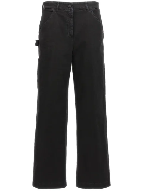 Nude straight-leg cargo pants