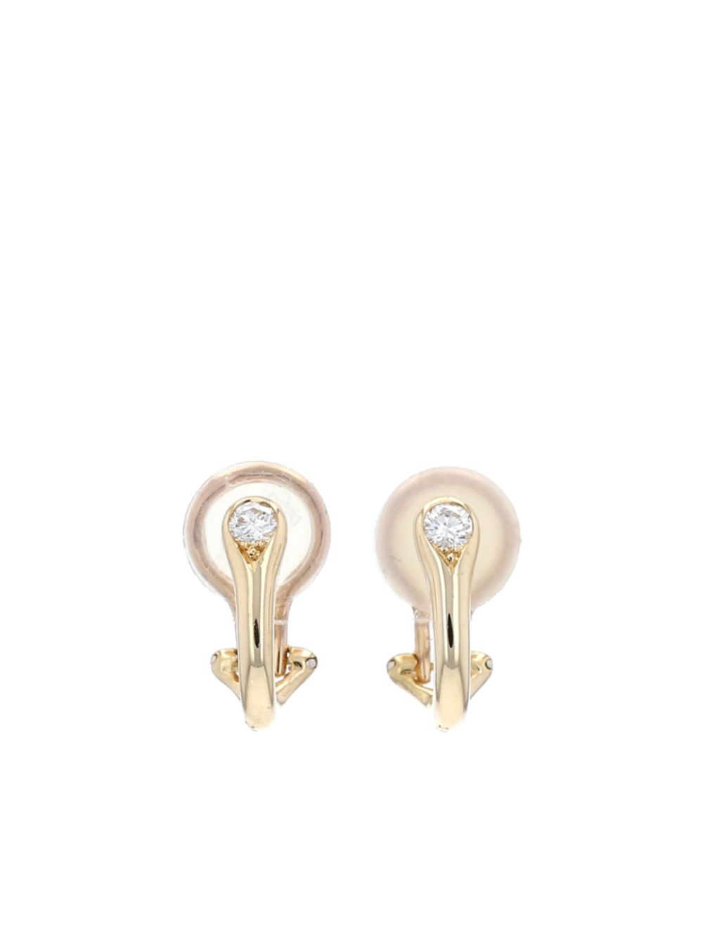 Cartier 18kt yellow gold diamond clip-on earrings - Goud