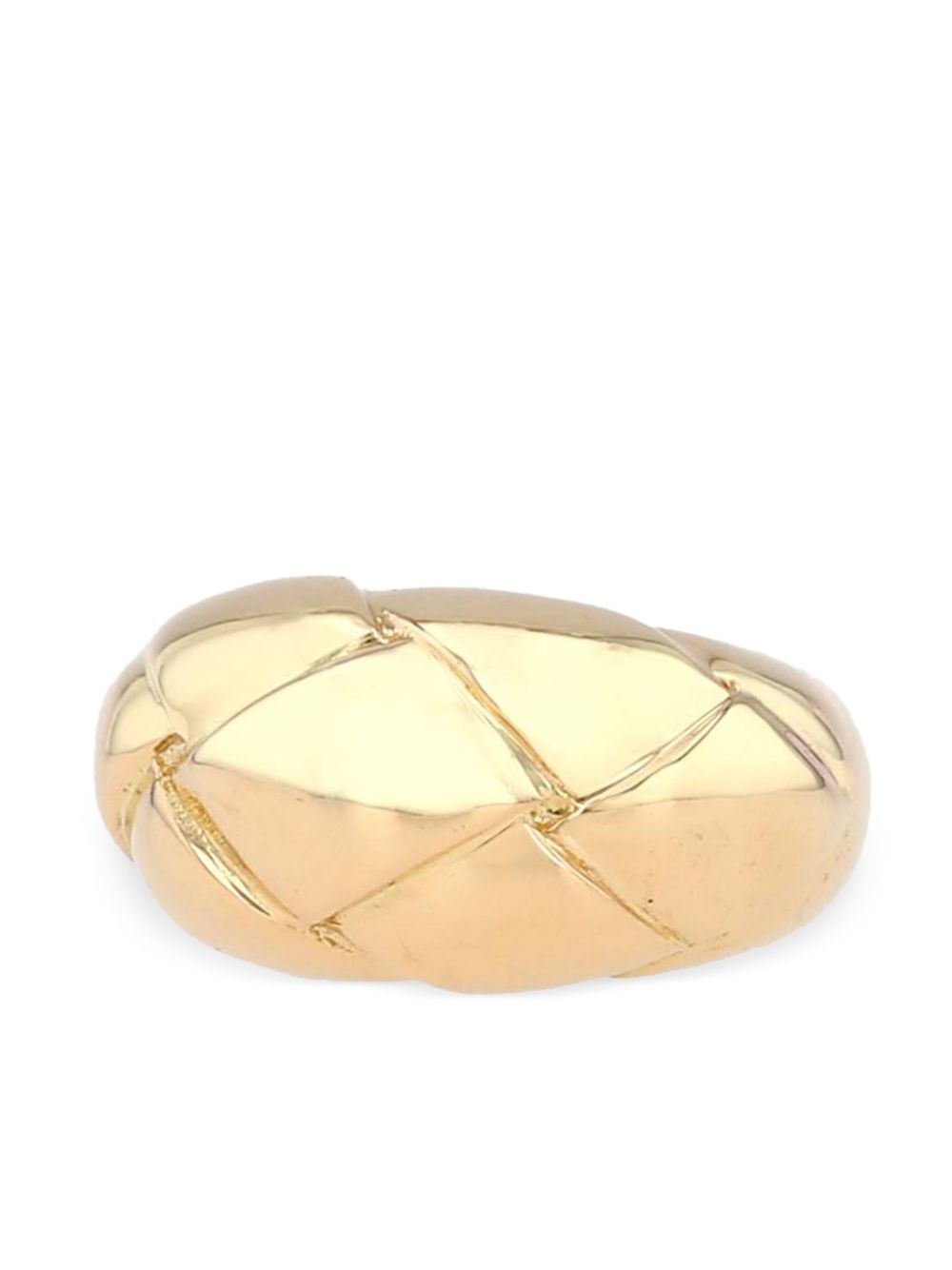 Chaumet 18kt yellow gold quilted-pattern ring - Oro