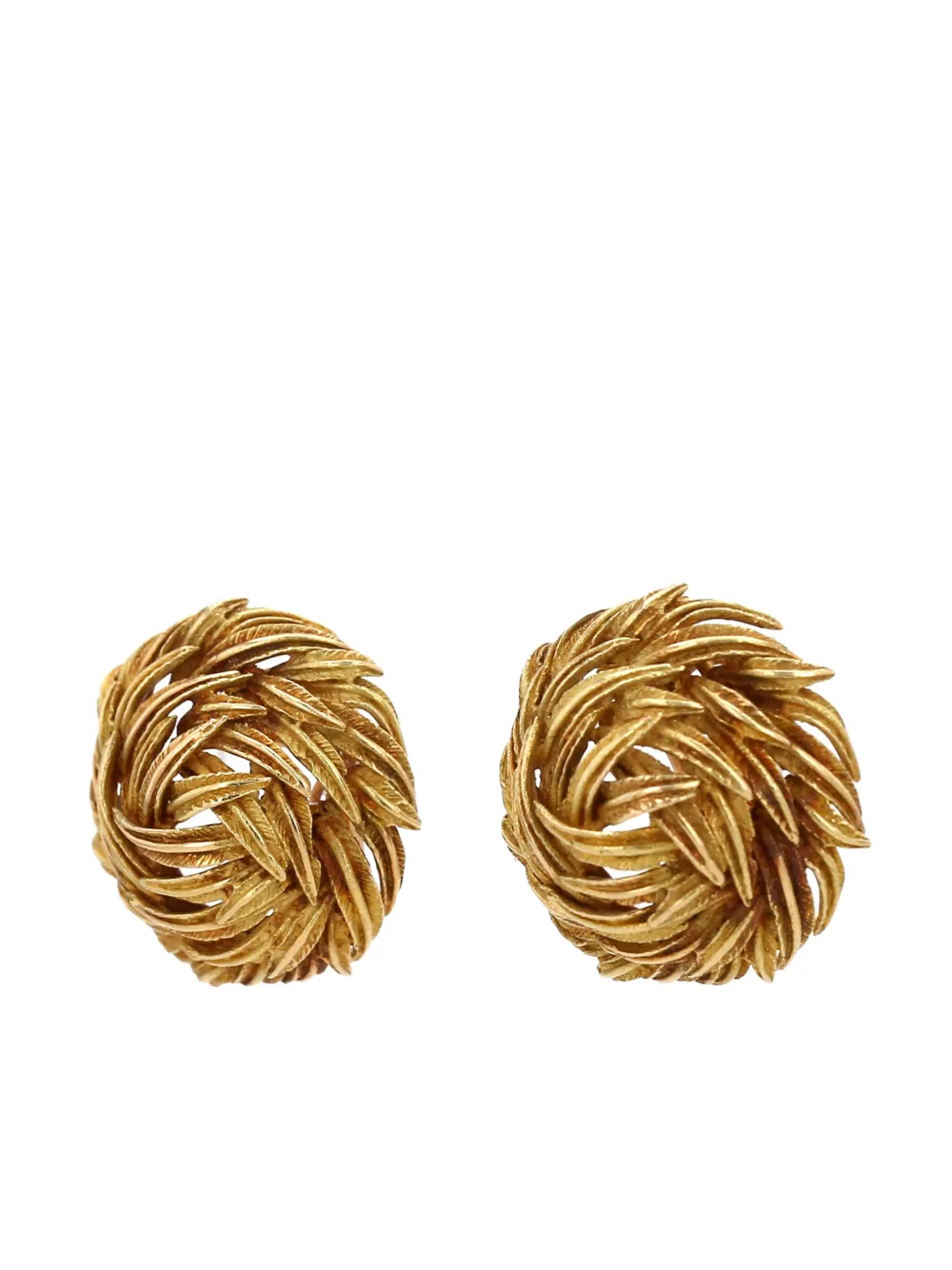 Pre-owned Hermes 18kt Yellow Gold Clip-on Earrings