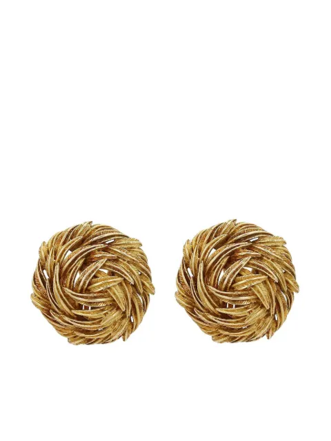 Hermès Pre-Owned aretes de clip en oro amarillo de 18kt