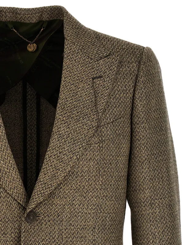 【関税込み】MAURIZIO MIRI 'Keanu' blazer Maurizio Miri Keanu Blazer | Blue | FARFETCH JO