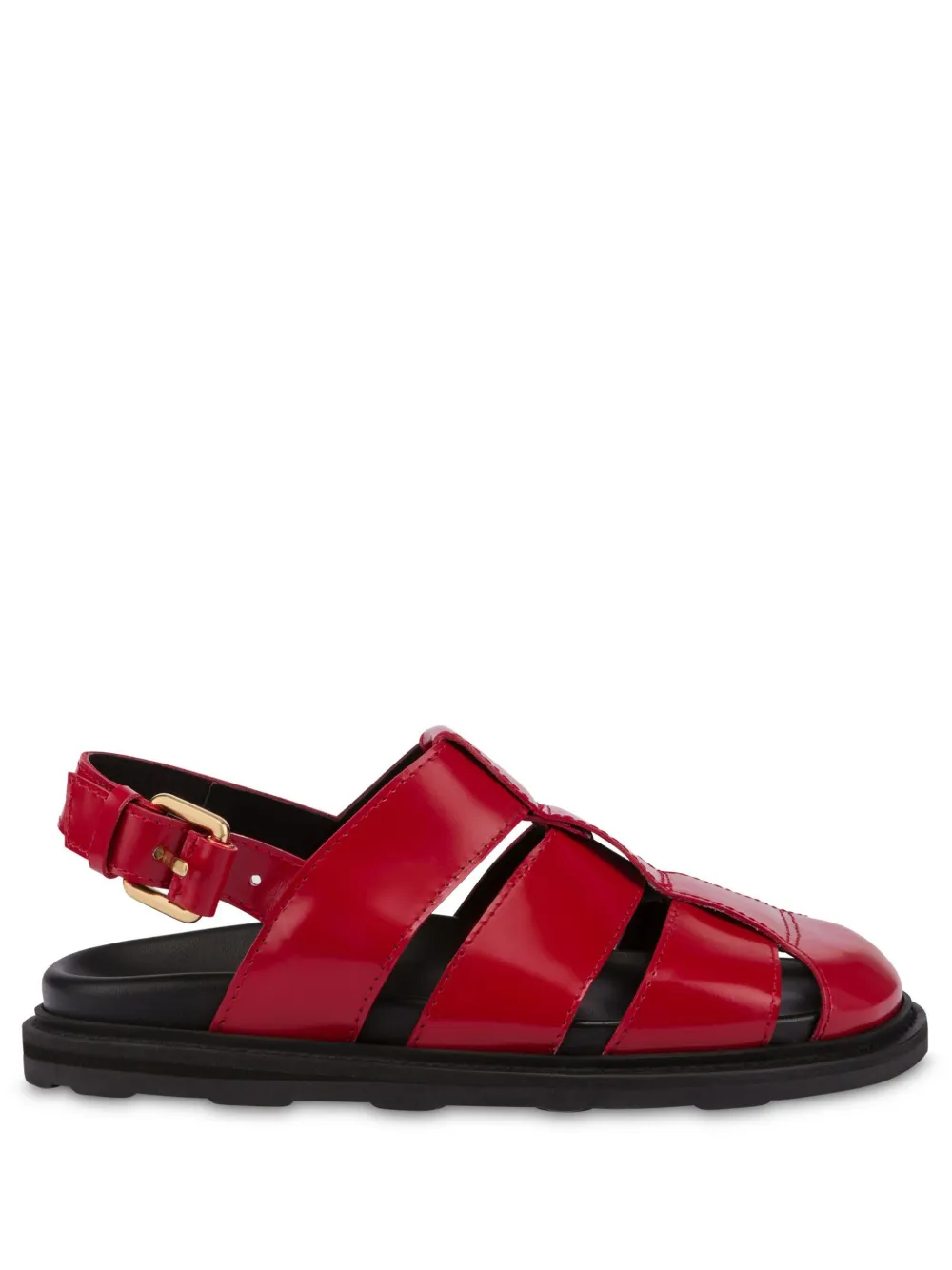 Moschino caged sandals Red