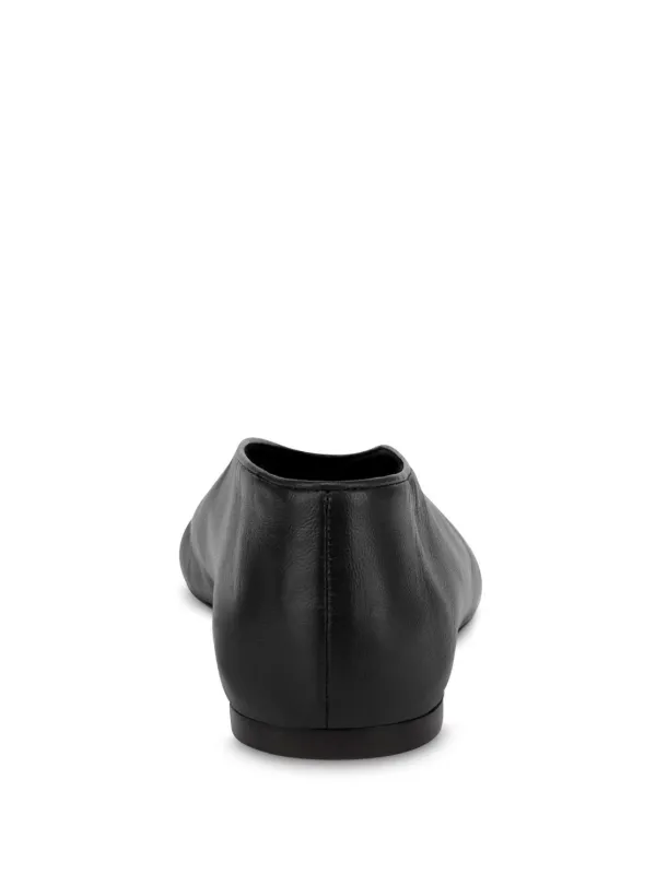 フラットシューズ Moschino Leather Ballerina Love Moschino Leather Ballerina Shoes | Black | FARFETCH