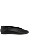 Moschino leather ballerina shoes - Black