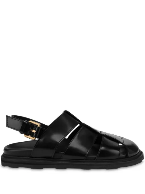 Moschino sandalias con diseño enrejado