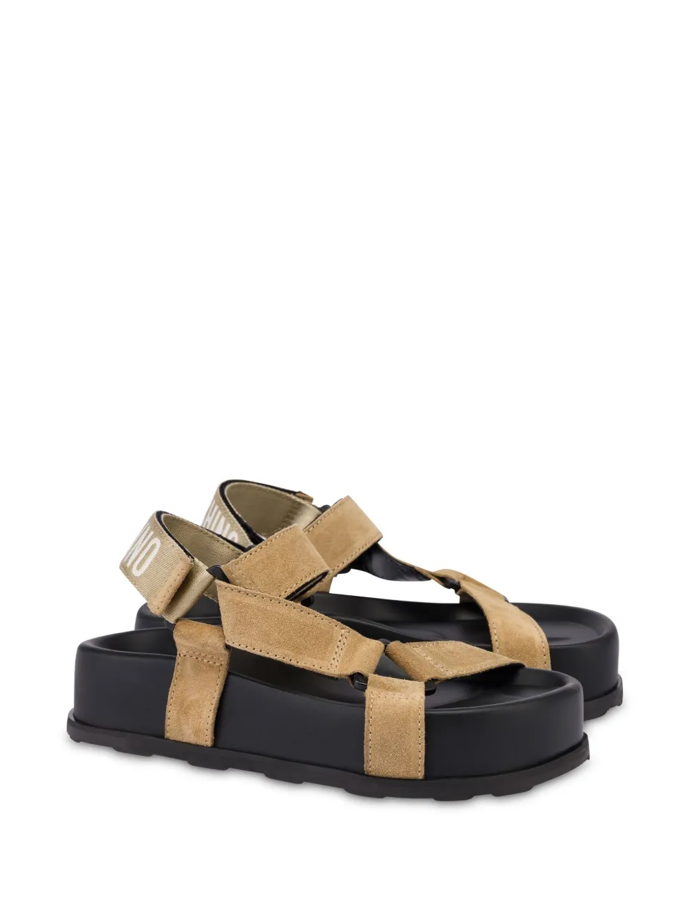 Moschino suede sandals Neutrals