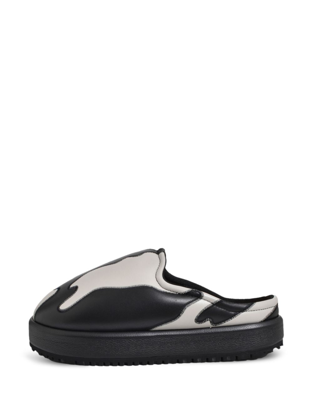 PDF leather slippers Black